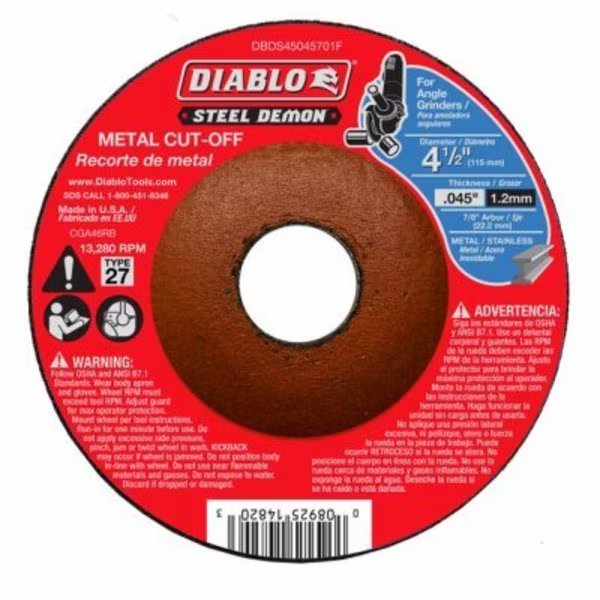 412 MTL Cut Off Disc, Bsc Preferred, Mfr#: DBDS45045701F